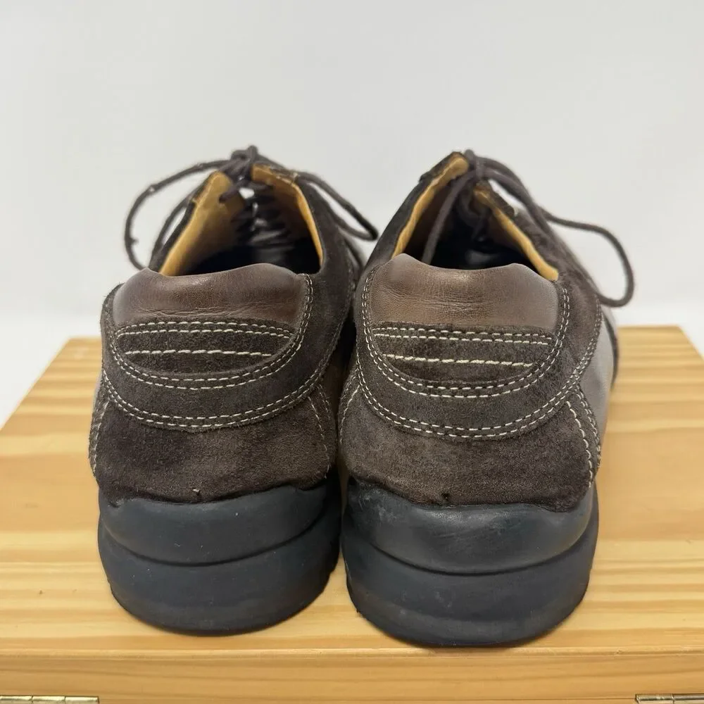 Johnston & Murphy Oxford Shoes Mens 9M Brown Leather Suede Lace Up 20-7472 ***